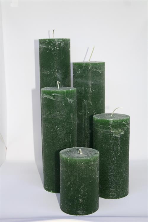Grangrøn bloklys - ø7 X  30 cm